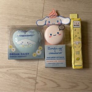 The Crème Shop x Cinnamoroll Macaron Lip Balm + Dream Daisy Mirror Compact
